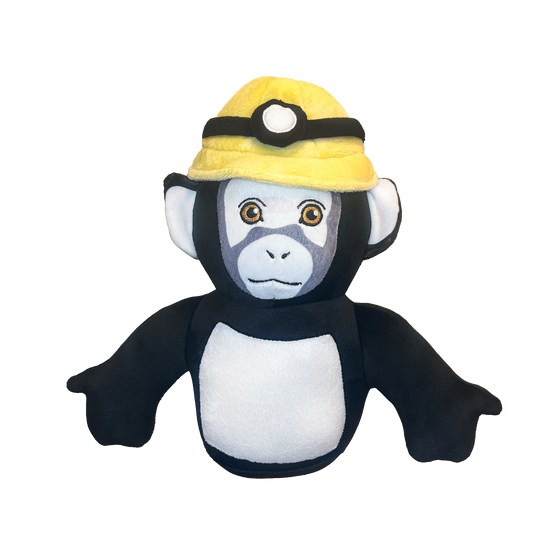 CHIMP PLUSHIE WITH MAGNETIC CAPS